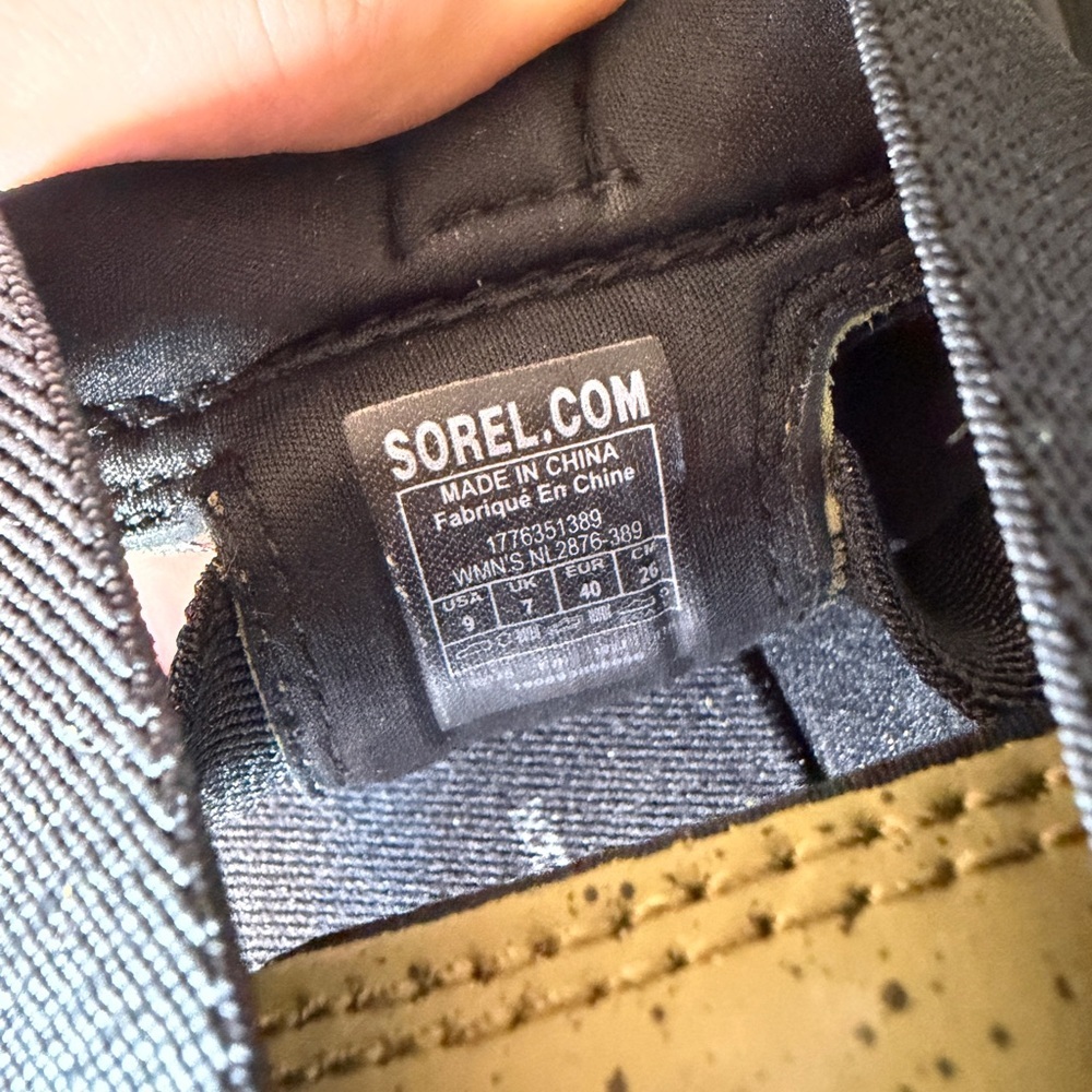 Sorel Women’s Explorer Gladiator Green Leather Gore Elastic Stretch Sandal Sz 9 - Picture 9 of 9